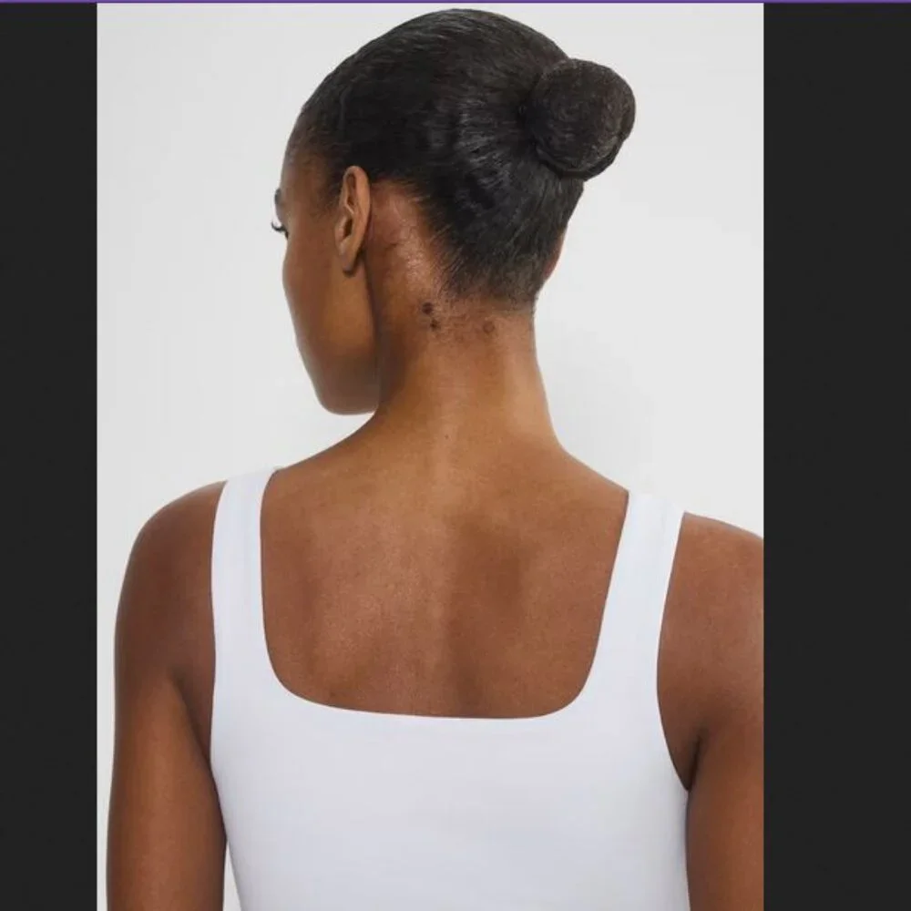 NWOT Aritzia Babaton Contour Second-skin Squareneck Sleeveless Bodysuit in Gray - Picture 7 of 13